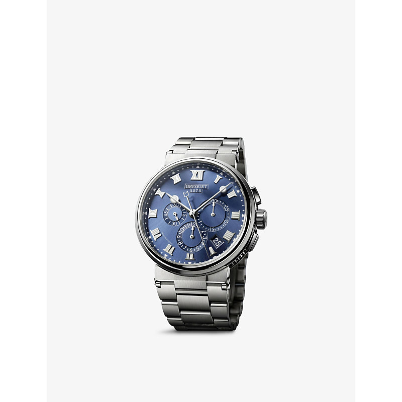Shop Breguet Mens Titanium 5527ti/y1/tw0 Marine Chronograph Titanium Automatic Watch