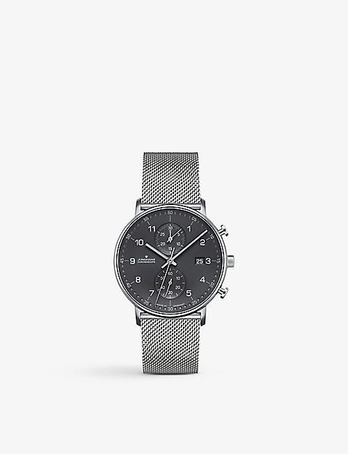 JUNGHANS: 41/4877.44 Form C stainless-steel quartz watch
