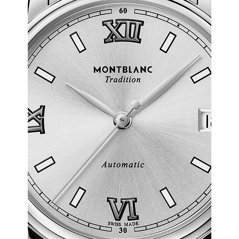 Shop Montblanc Mens Stainless Steel 127773 Tradition Stainless-steel Automatic Watch