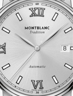 Shop Montblanc Mens Stainless Steel 127770 Tradition Stainless-steel Automatic Watch