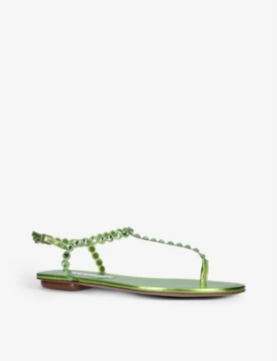 AQUAZZURA Tequila embellished leather sandals