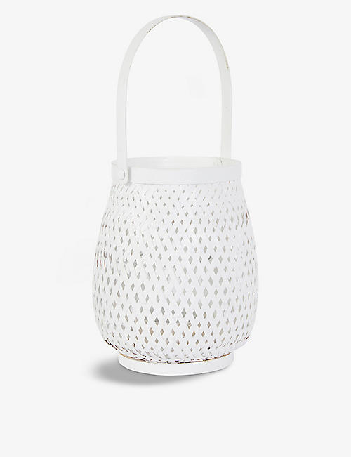 THE WHITE COMPANY: Hand-woven bamboo lantern 58cm