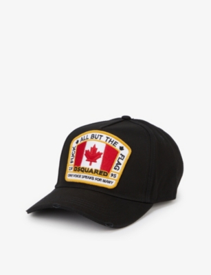 DSQUARED2 - Canadian flag-appliqué cotton baseball cap