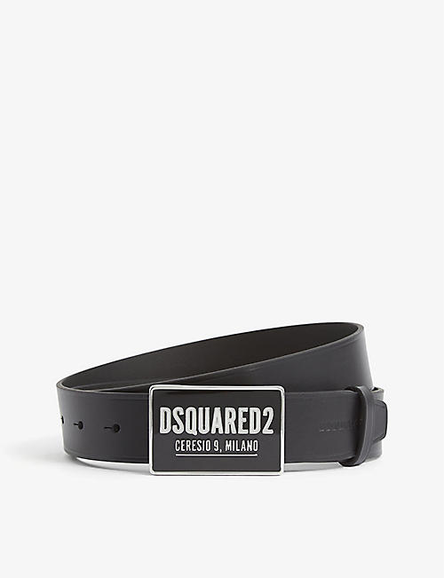 DSQUARED2 ACC: Ceresio logo-embossed leather belt