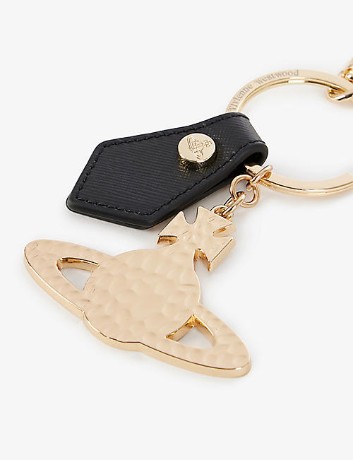 Selfridges & Co Women Accessories Keychains Panama leather-strap keyring 