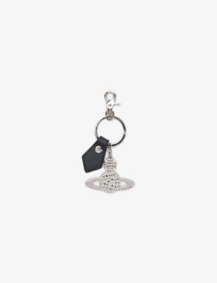 VIVIENNE WESTWOOD - Debbie silver-toned and leather keyring