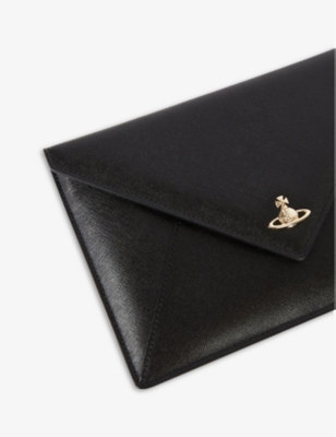 VIVIENNE WESTWOOD Victoria leather envelope clutch bag