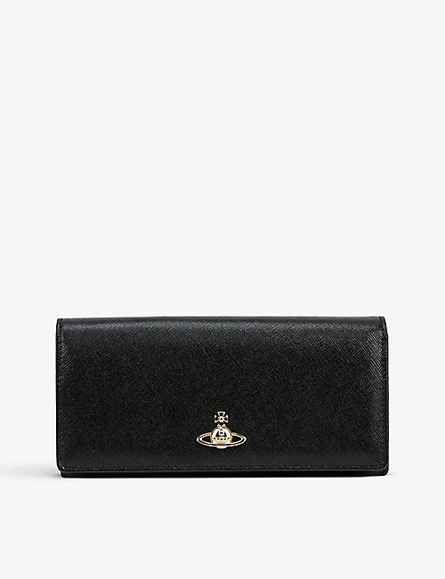 VIVIENNE WESTWOOD: Victoria orb-logo leather wallet