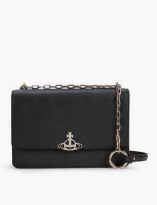 ヴィヴィアンウエストウッド DEBBIE MEDIUM BAG  WITH 黒 VIVIENNE WESTWOOD - Debbie medium leather shoulder bag