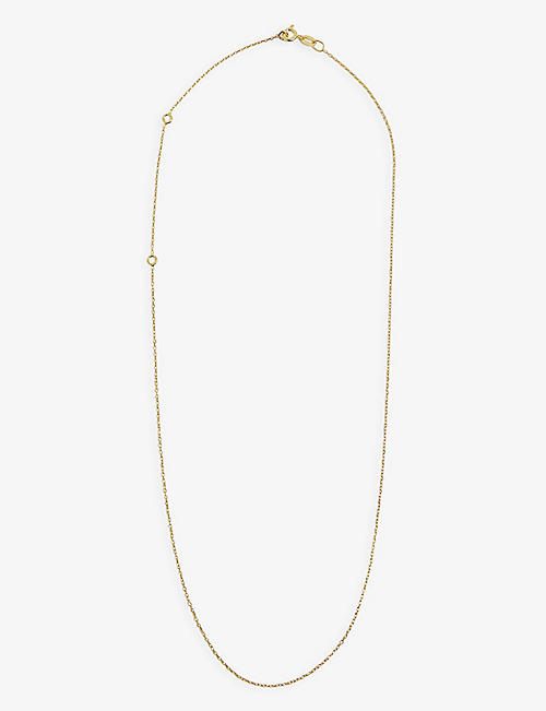 TILLY SVEAAS: Trace Chain 23.5ct yellow gold-plated sterling silver necklace