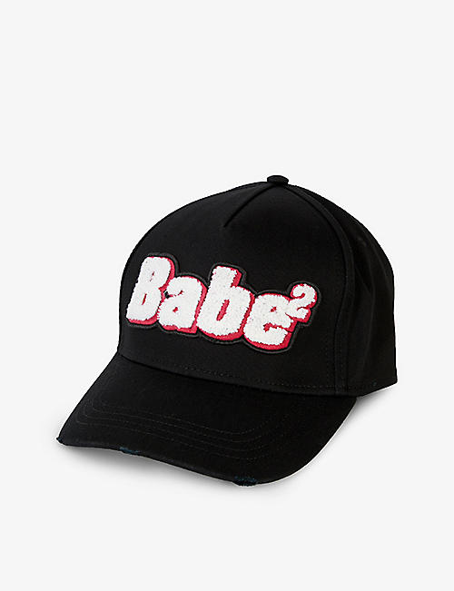 DSQUARED2：Babe2 品牌贴花棉质棒球帽