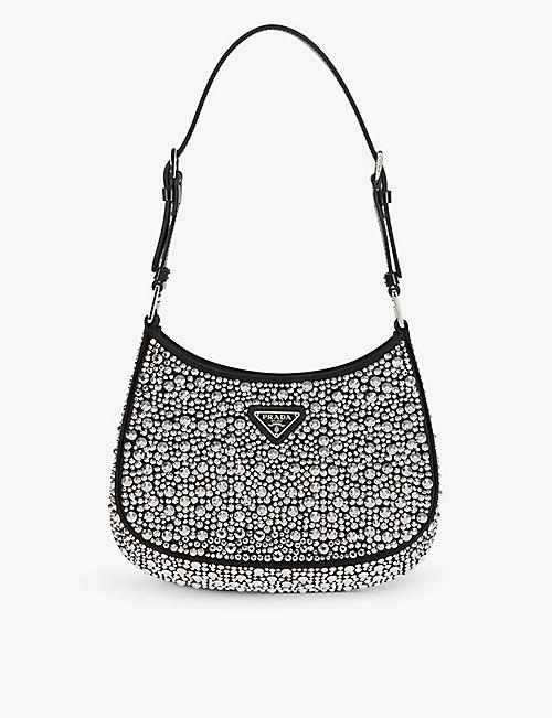 PRADA: Cleo embellished shoulder bag
