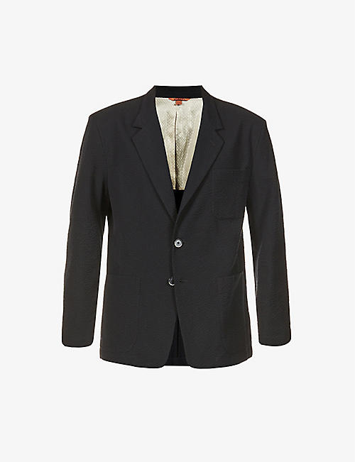 BARENA VENEZIA: Seersucker tailored-fit cotton-blend blazer