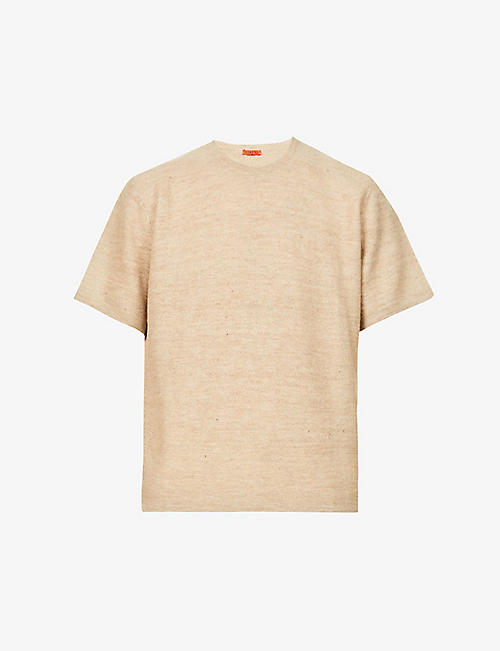 BARENA VENEZIA: Short-sleeved relaxed-fit linen-blend T-shirt