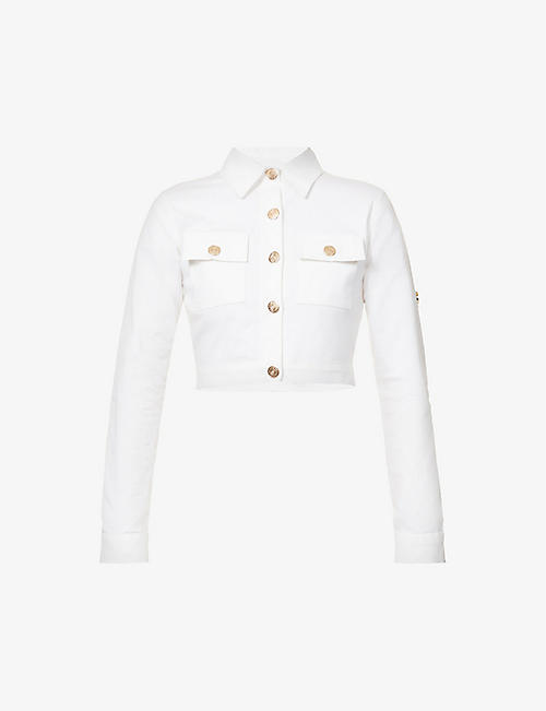 ODOLLS COLLECTION: Command cropped stretch-cotton jacket