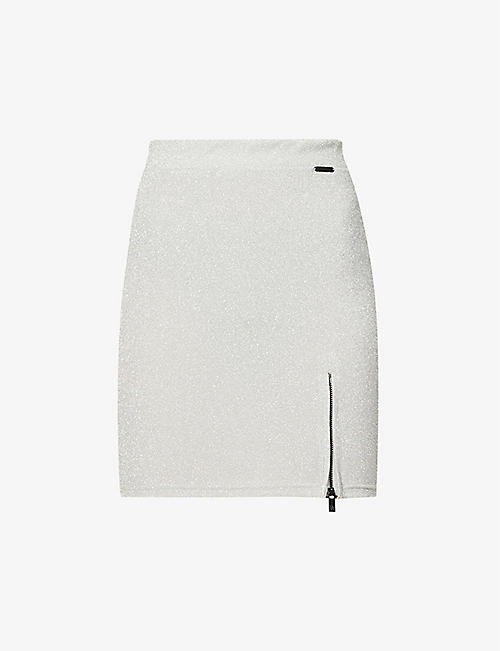 ODOLLS COLLECTION: Trey zipped-hem stretch-knit mini skirt