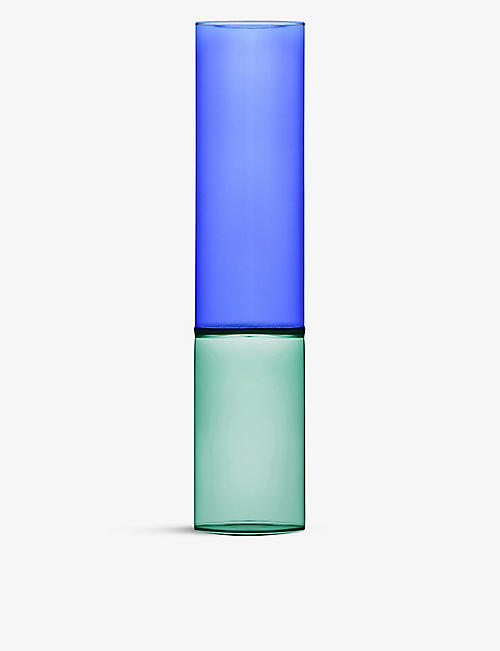 ICHENDORF：Bamboo 手工玻璃花瓶 30 厘米