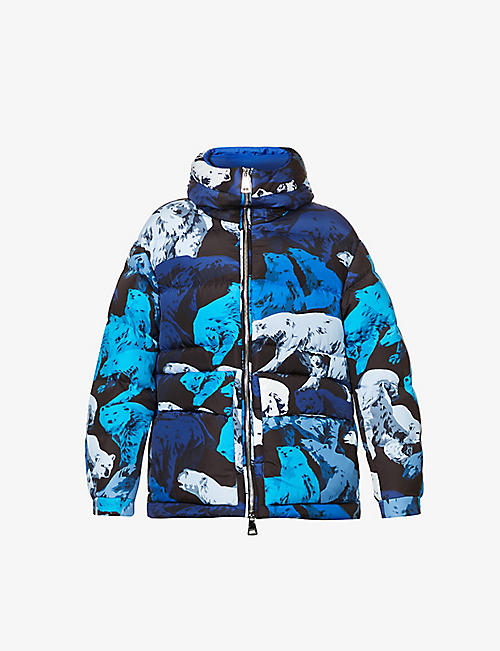 KENZO: KHRISJOY x KENZO polar bear-print shell-down hooded jacket
