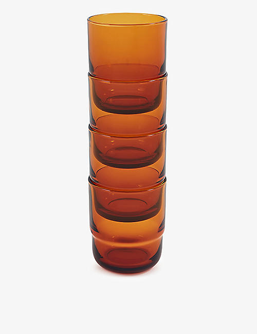OUR PLACE: Essentials Sunset glass tumblers set of four