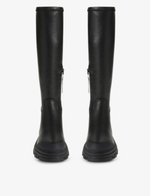 Trekker Sock faux-leather over-the-knee boots