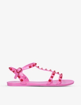 VALENTINO GARAVANI Rockstud PVC gladiator sandals