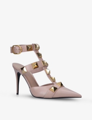 VALENTINO GARAVANI Rockstud 100 stud-embellished leather courts