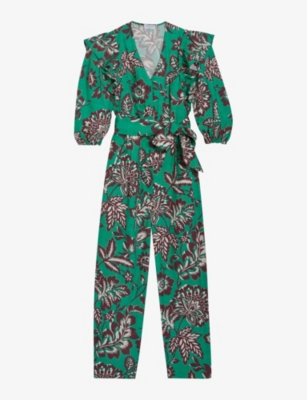 CLAUDIE PIERLOT Justice floral print cotton jumpsuit