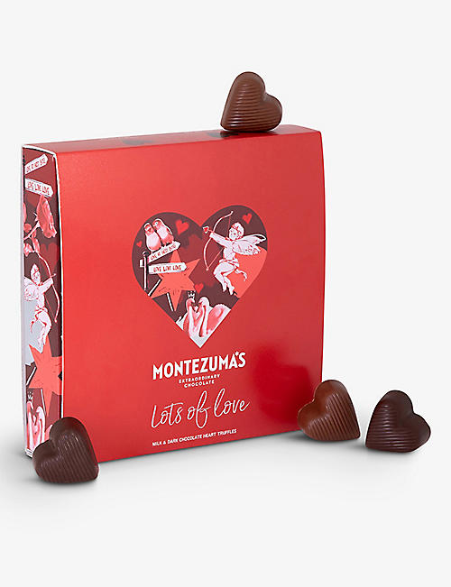 MONTEZUMAS: Lots of Love chocolate truffle hearts box 160g