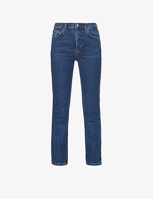 REFORMATION: Liza straight-leg high-rise stretch organic cotton-blend denim jeans