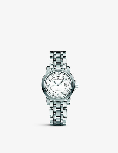 CARL F BUCHERER: 00.10637.08.23.21 Patravi stainless-steel automatic watch