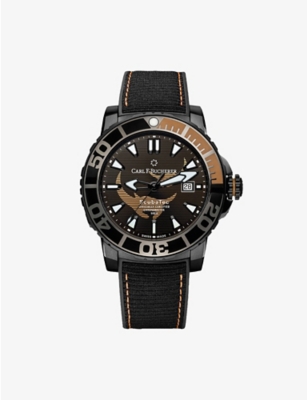 CARL F BUCHERER 00.10632.28.33.99 Patravi Scubatech Black Manta titanium automatic watch