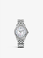 CARL F BUCHERER: Patravi Autodate stainless steel and 0.75ct diamond automatic watch