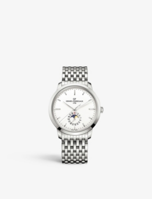 GIRARD-PERREGAUX: 49545-11-131-11A 1966 Date and Moon Phases stainless steel automatic watch