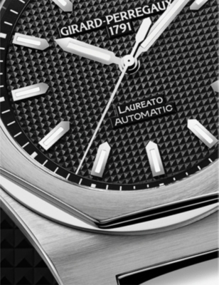 Shop Girard-perregaux 81010-11-634-11a Laureato Stainless-steel Automatic Watch In Stainless Steel
