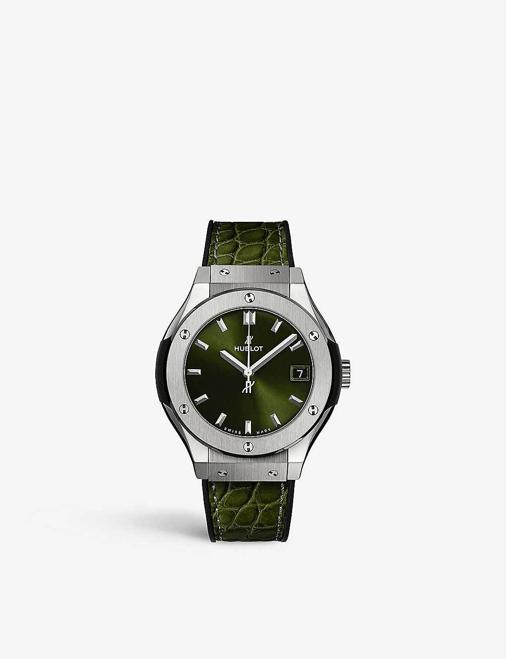 Hublot Mens Titanium 581.nx.8970.rx Classic Fusion Titanium And Rubber Quartz Watch