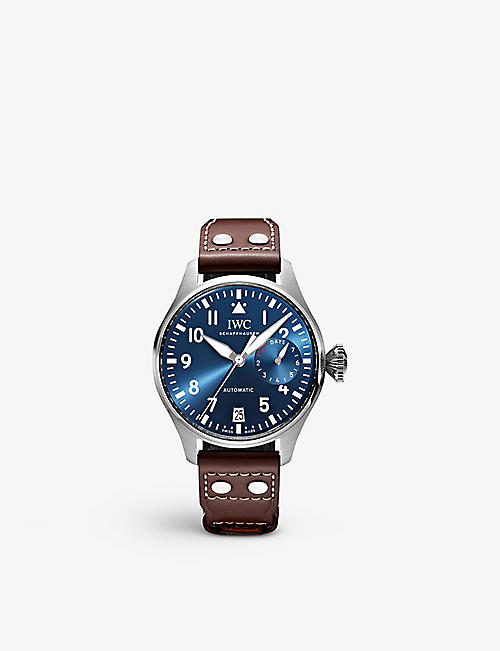 IWC SCHAFFHAUSEN: IW501002 Big Pilot stainless-steel and leather automatic watch