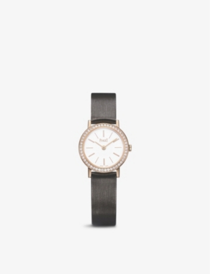 Shop Piaget Women's Rose Gold/black G0a44534 Altiplano Rose-gold And 0.4ct Diamonds Quartz Watch