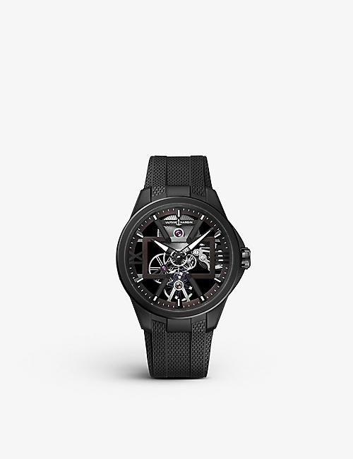 ULYSSE NARDIN: 3713-260-3/BLACK Executive Skeleton titanium and rubber manual winding watch