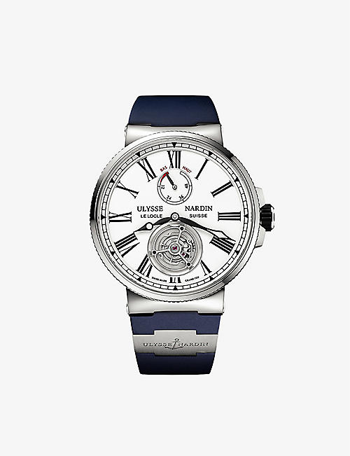 ULYSSE NARDIN: 1283-181-3/E0 Marine Tourbillon stainless steel automatic watch