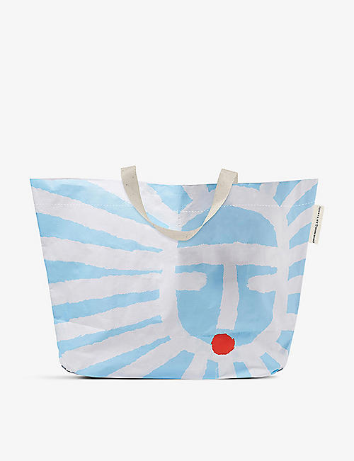 SUNNYLIFE: Sun-print woven carryall bag