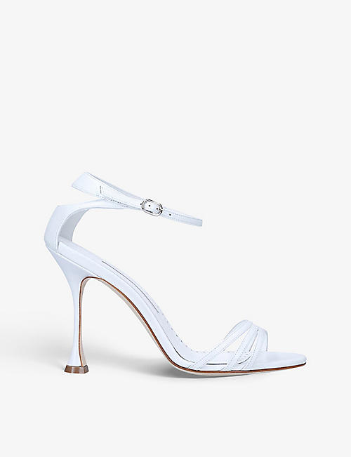 MANOLO BLAHNIK: Caracol open-toe leather heeled sandals