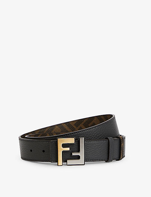 FENDI: FF reversible leather belt