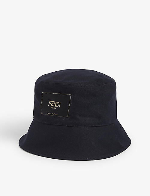 FENDI: Logo-embroidered cotton-blend bucket hat