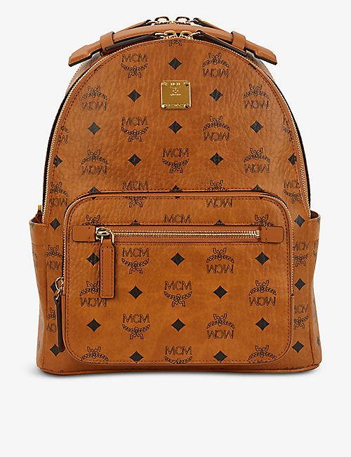 MCM: Stark logo-print coated-canvas backpack