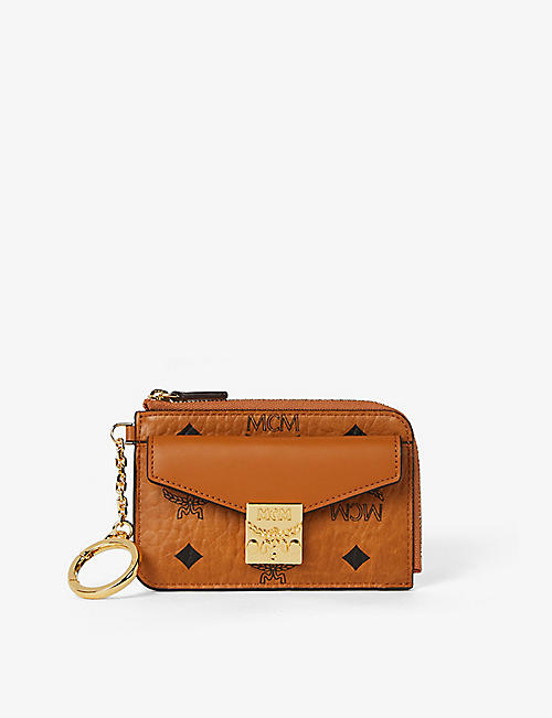 MCM: Patricia logo-print faux-leather card holder
