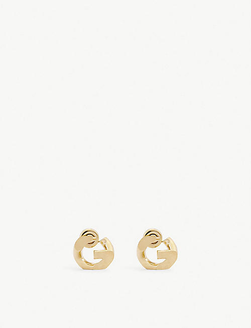 GIVENCHY: G-Chain small gold-tone brass hoop earrings