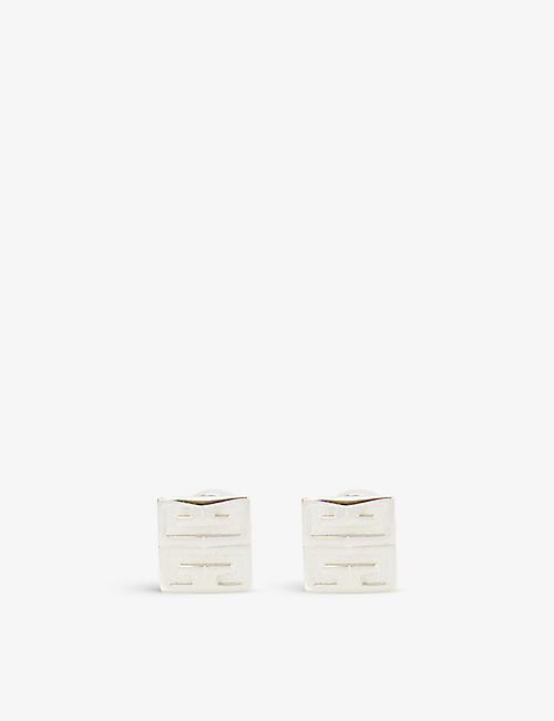 GIVENCHY: 4G silver-toned brass stud earrings