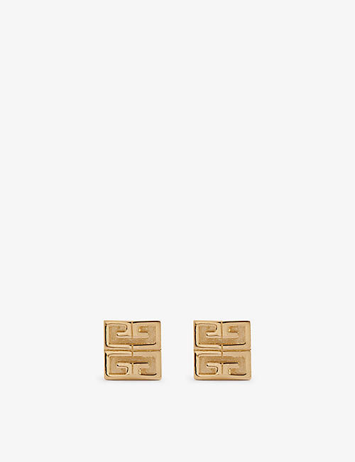 GIVENCHY: 4G brass stud earrings