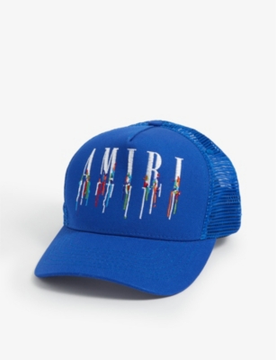AMIRI - Paint Drip graphic-embroidered cotton cap | Selfridges.com