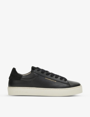 Allsaints Shana Low Top Leather Trainers In Black